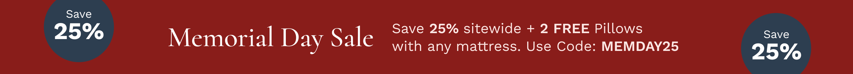Shop the Memorial Day Sale for 25% off sitewide!