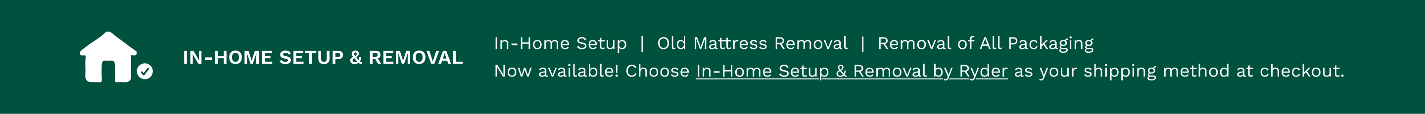 A banner image advertising In-Home Setup & Removal services are available on eligible products.