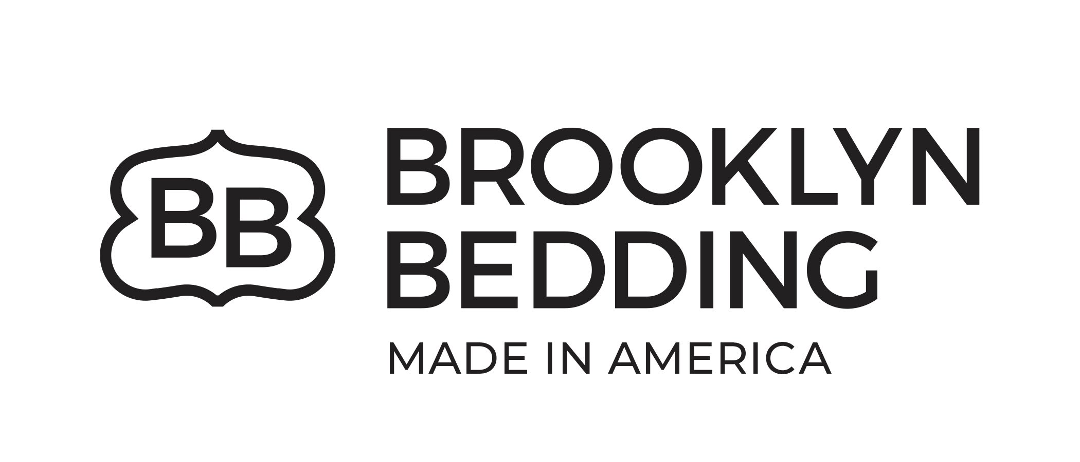 Brooklyn Bedding Logo - Made in America, left aligned