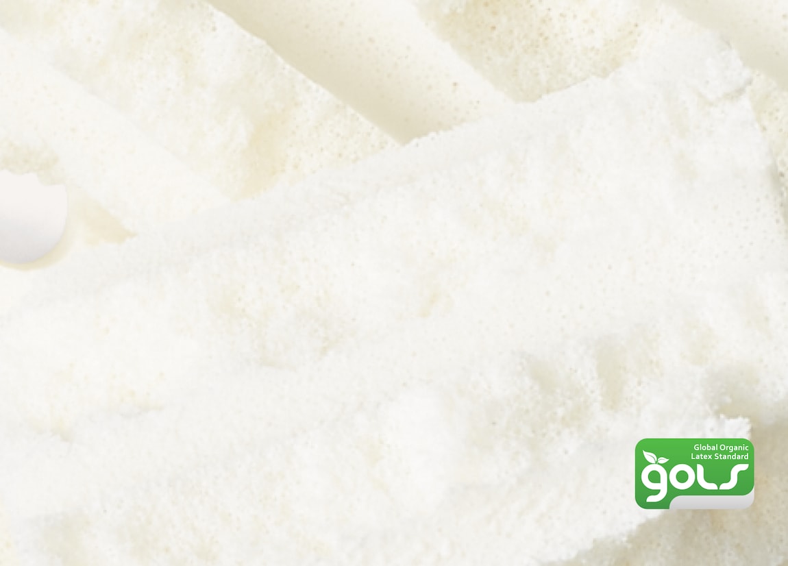 Made with GOLS Certified organic latex