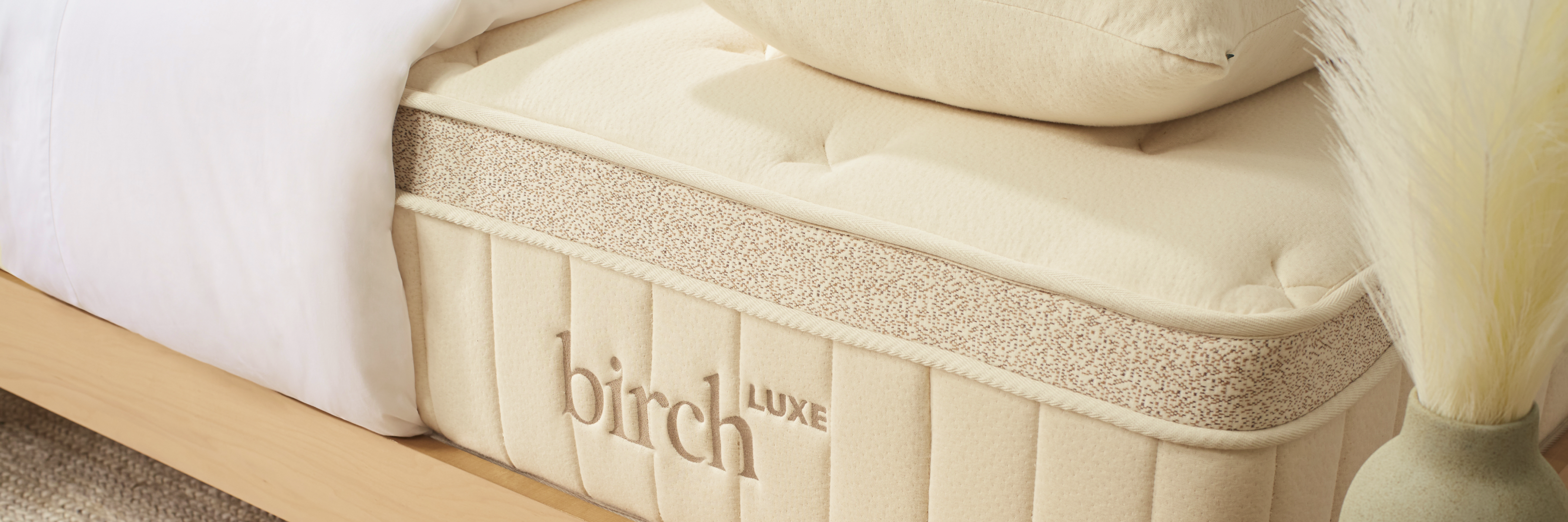 Birch mattress in bedroom