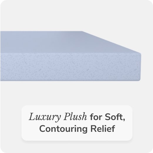 Add soft pressure relief with our Luxury Plush option