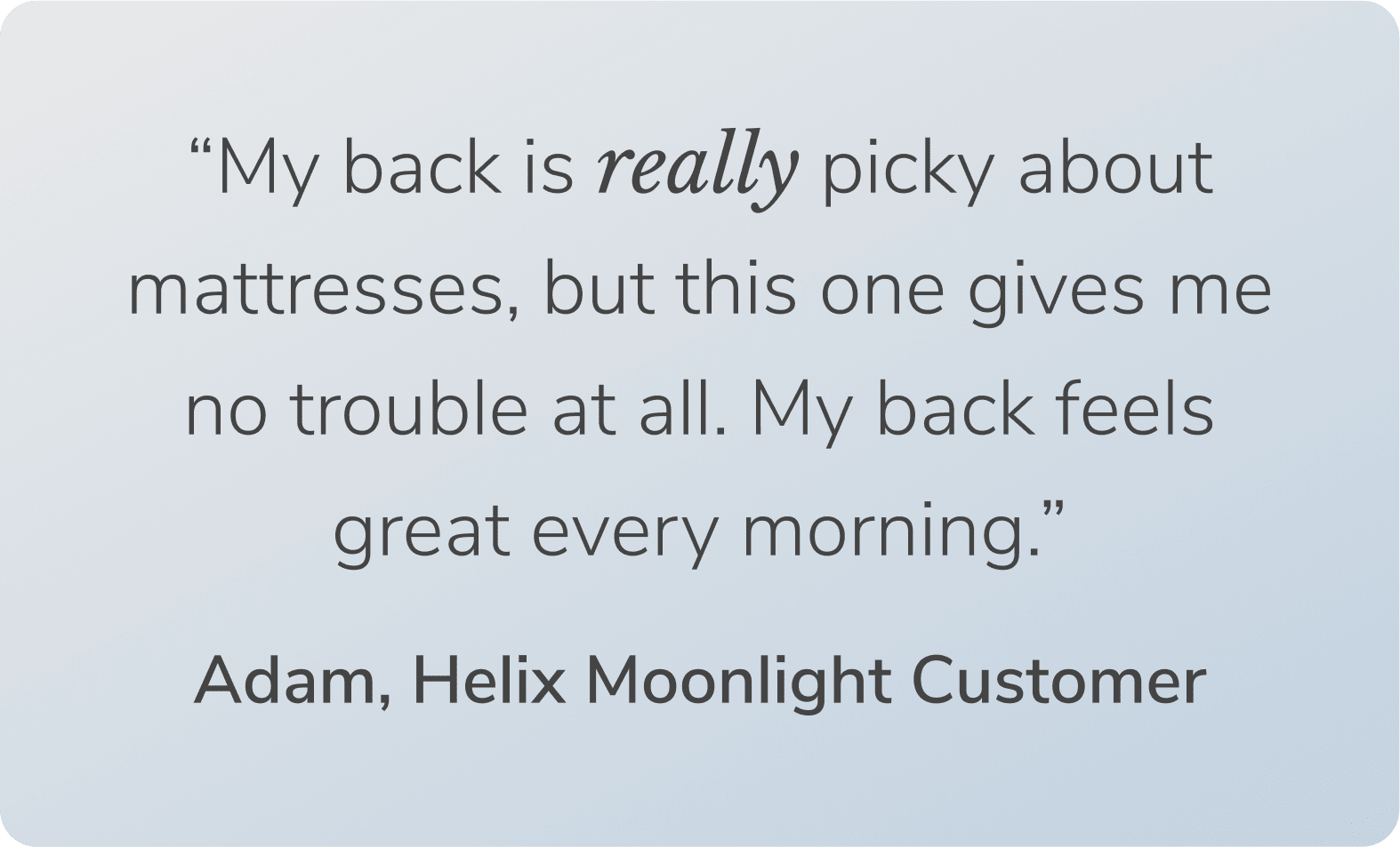 Read a real testimonial from a Helix customer