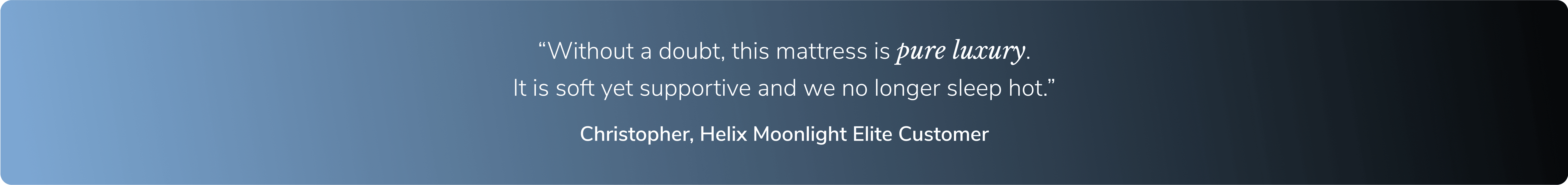 Read a real testimonial from a Helix customer