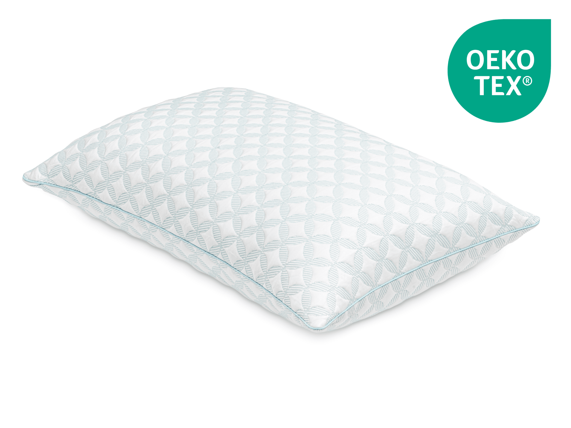 shredded foam product photo with oeko tex badge