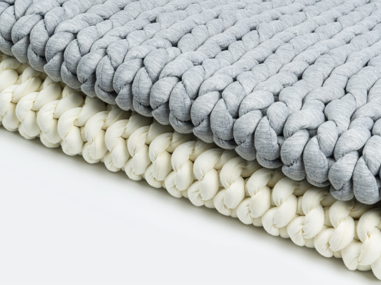 Chunky Knit Weighted Blanket Plank