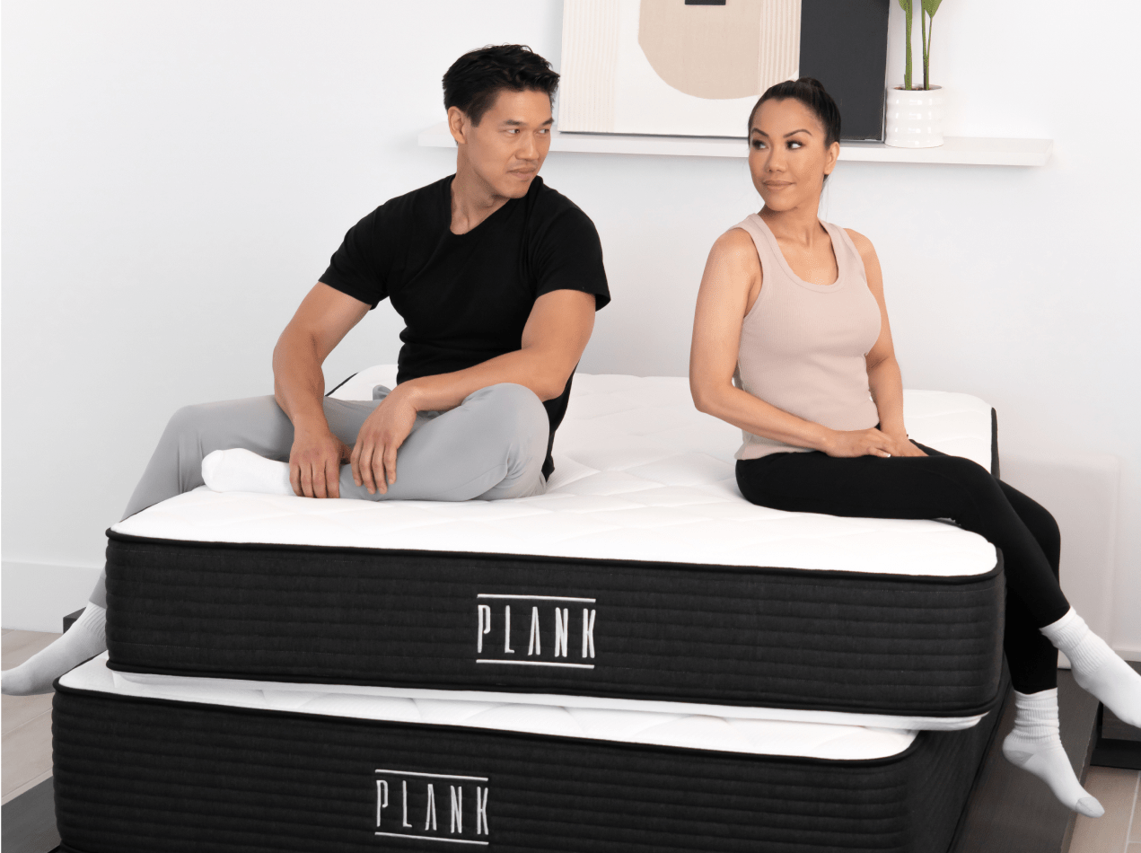 plank on mattress to firm