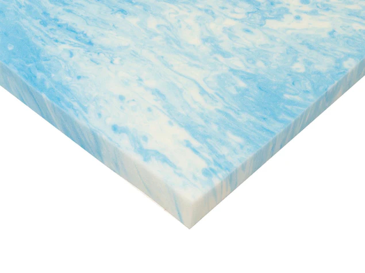 2.5 lb gel swirl memory foam topper close up angle
