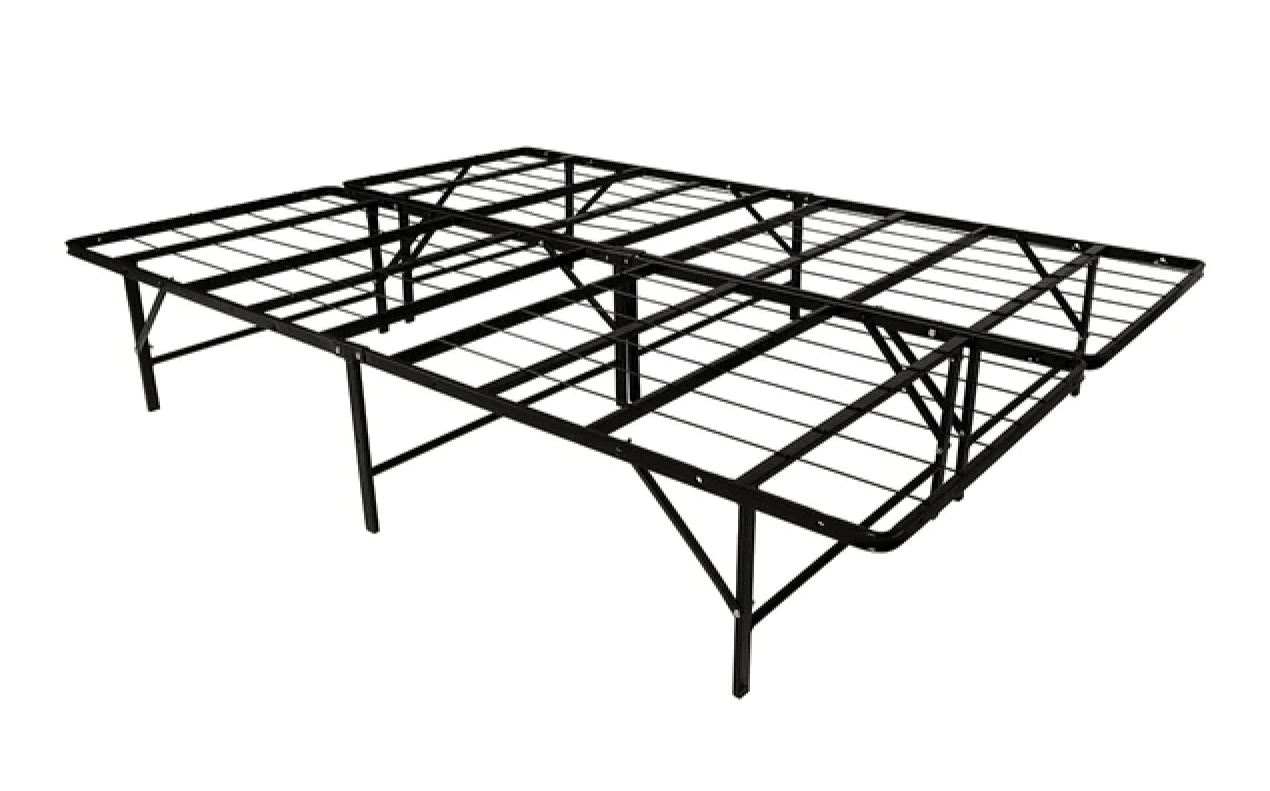 Riser - Foldable Steel Queen Platform Bed Frame, Black