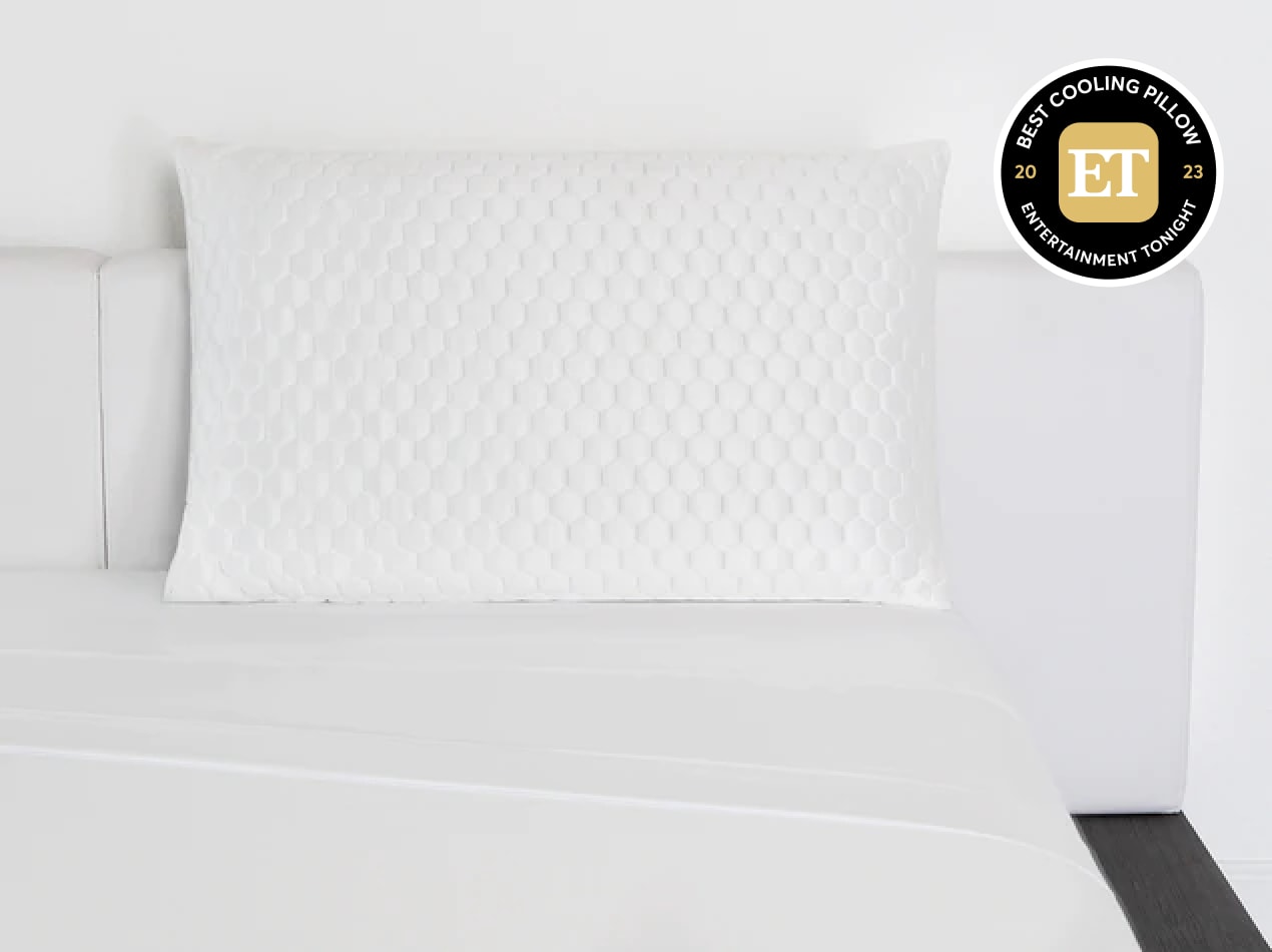 Luxury cooling memory foam pillow lifestyle photo