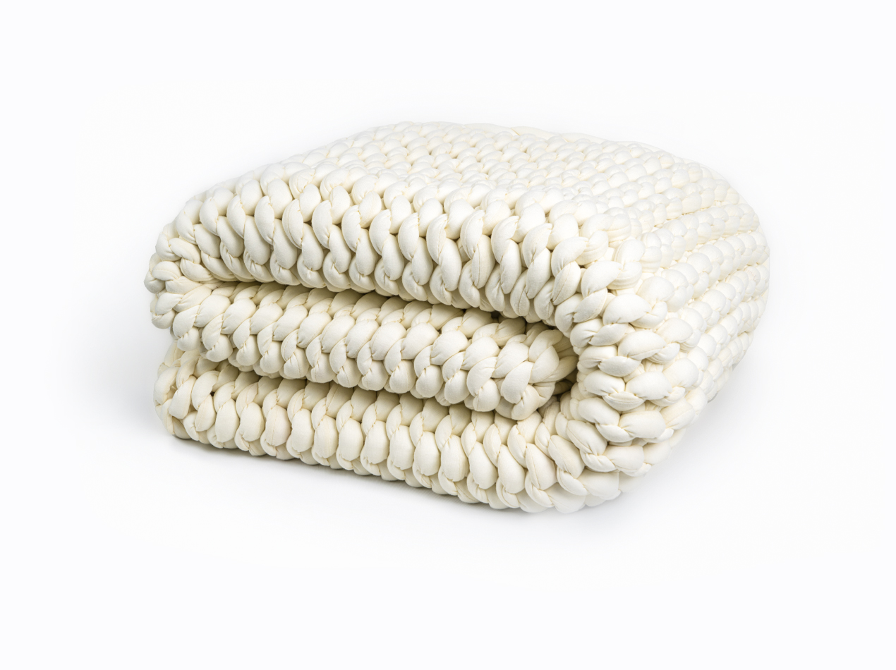 Chunky Knit Weighted Blanket Restorative Comfort Titan