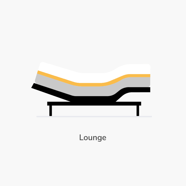 Adjustable Base position graphic in Lounge position