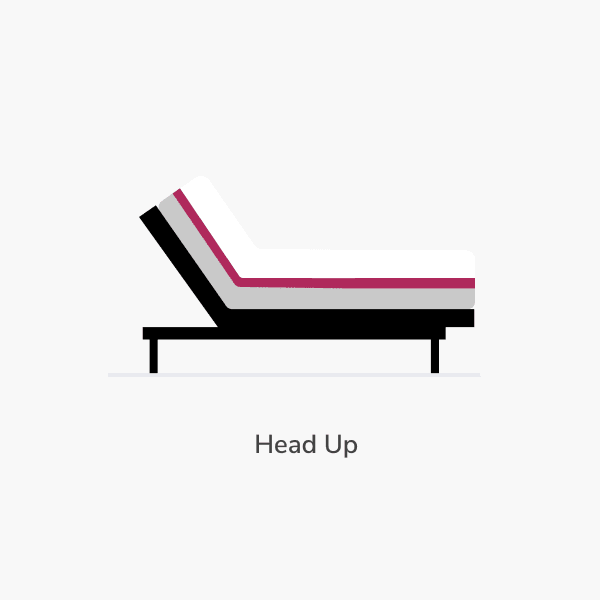 Adjustable Base position graphic in Head Up position