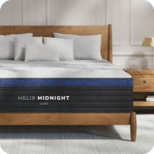 A rendered image showing the Helix Midnight Luxe mattress
