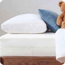 A lifestyle render of the Helix Kids Waterproof Mattress Encasement