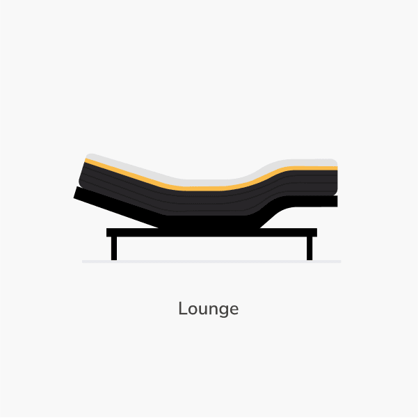 Adjustable Base position graphic in Lounge position