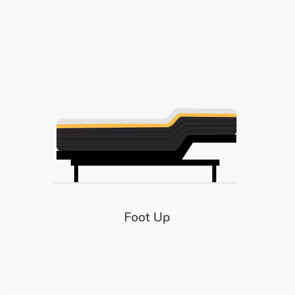 Adjustable Base position graphic in Foot Up position