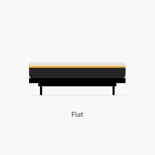 Adjustable Base position graphic in Flat position