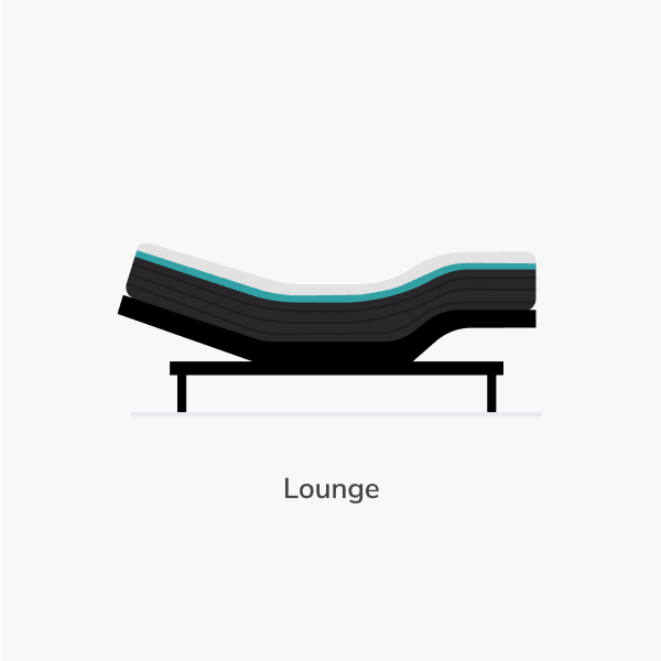 Adjustable Base position graphic in Lounge position