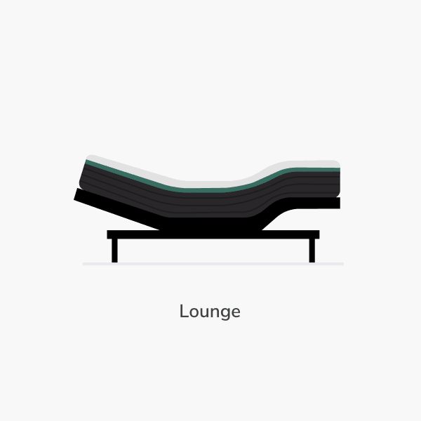 Adjustable Base position graphic in Lounge position