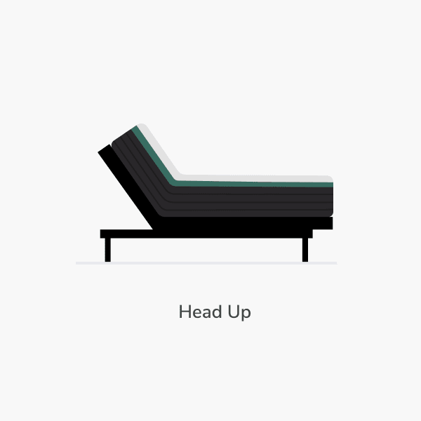 Adjustable Base position graphic in Head Up position