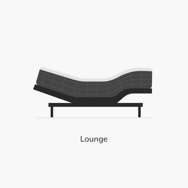 Adjustable Base position graphic in Lounge position