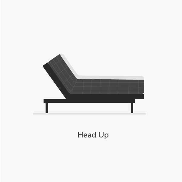 Adjustable Base position graphic in Head Up position