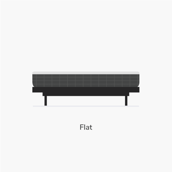 Adjustable Base position graphic in Flat position