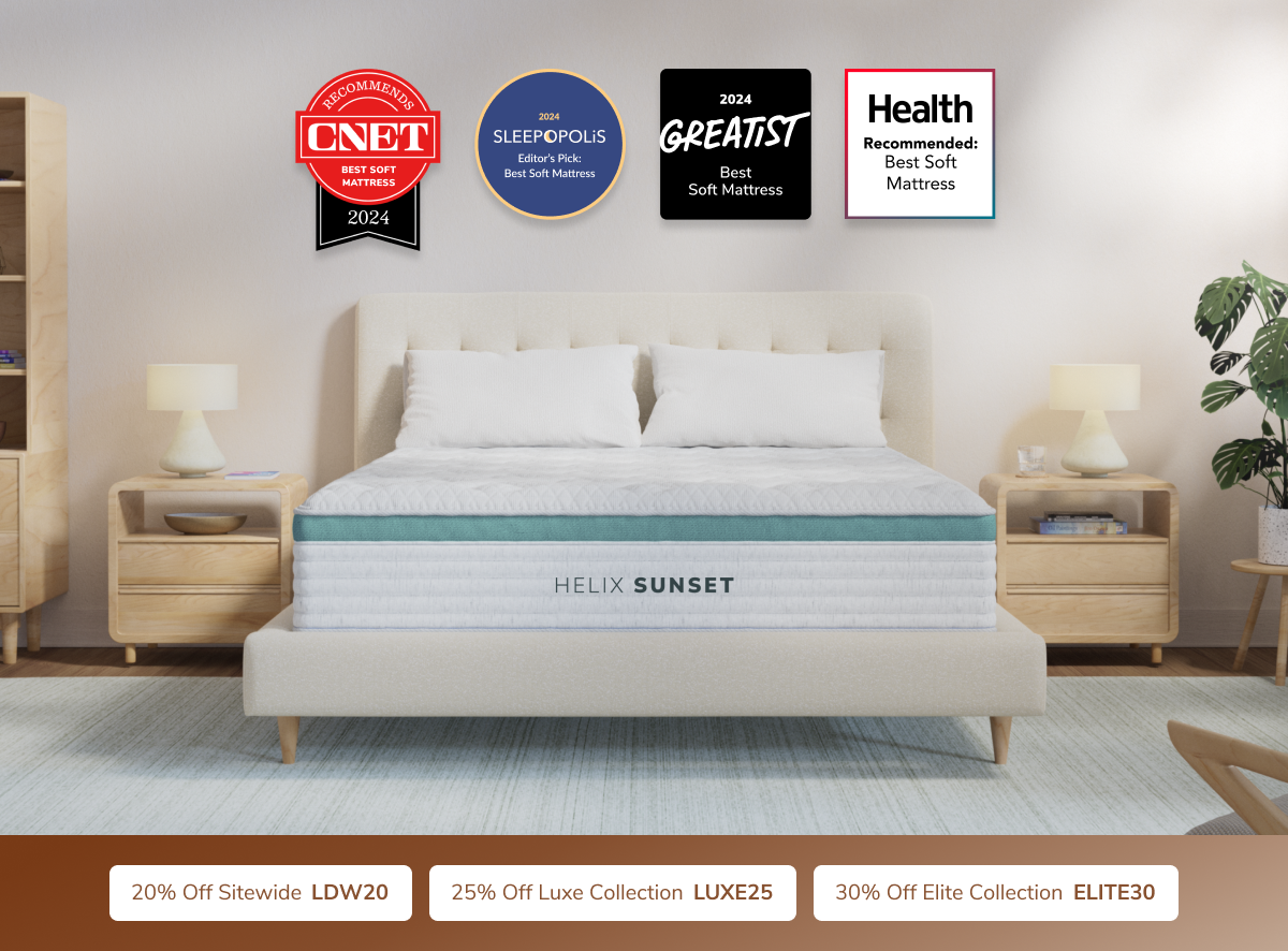Shop the Helix Sunset | Plush Mattress with Pressure Relief