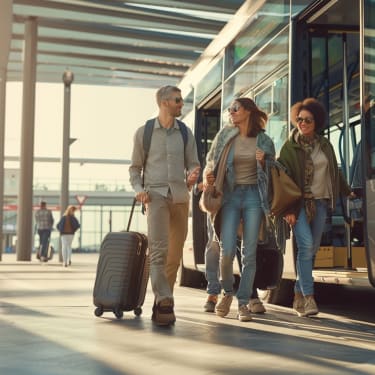 Buss  från Milanos centrum till Bergamo flygplats
