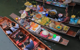 Bangkok Damnoen Saduak Market och Mae Klong Railway Market Tur