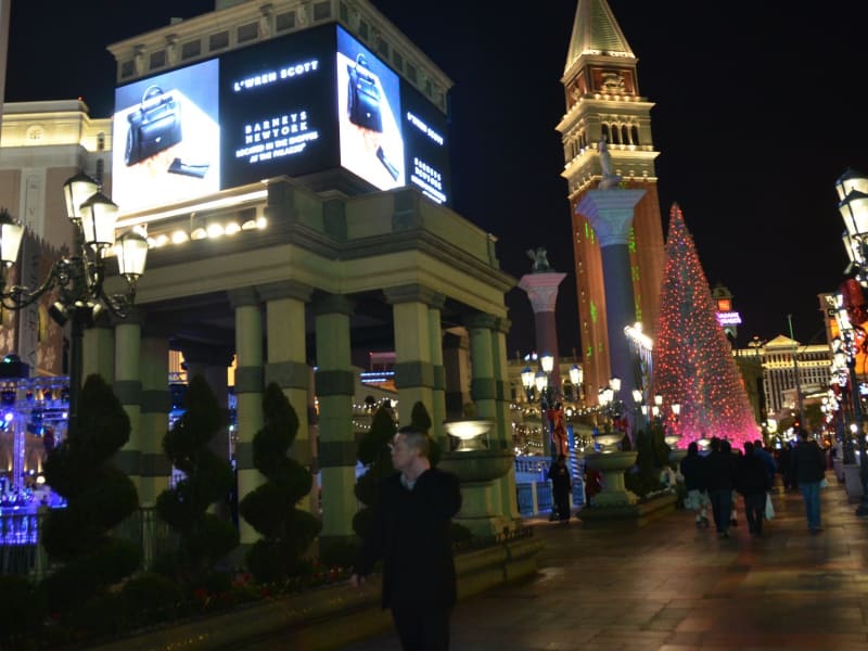Las Vegas' newest landmark venue lights up to say 'hello world