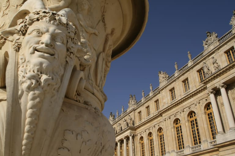 Close-up of a fountain outside the Palace of Versailles