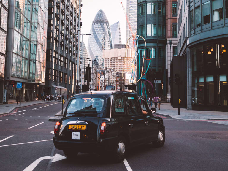 Typisk taxi i London| ©Humphrey Muleba
