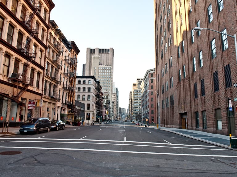 馬丁路德金日紐約空無一人的街道| ©Jazz Guy