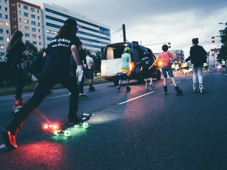 Skate by Night Berlin| ©dronepicr