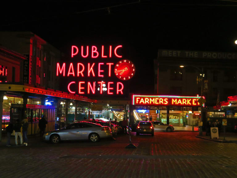 Pike Place Market nocą| ©Kirk K