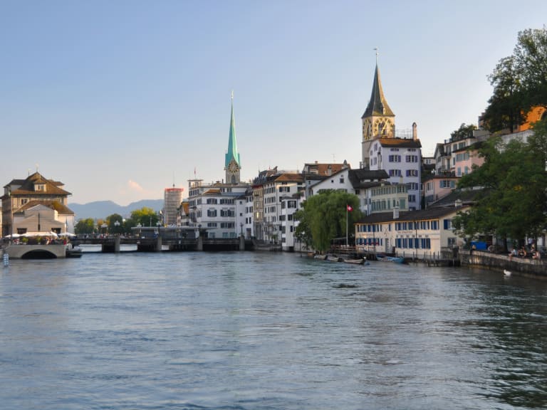St Peterskirche Church and Cathedral on the Limmat River| ©Russ Bowling