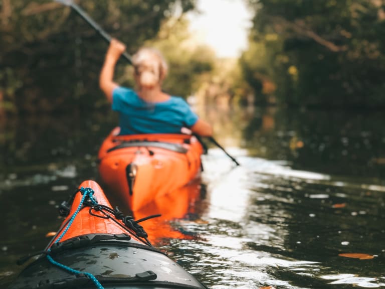 Kayaking across the river| ©Taryn Manning