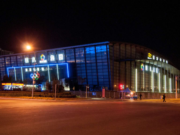 Olympic Village at night| ©Kristian Golding