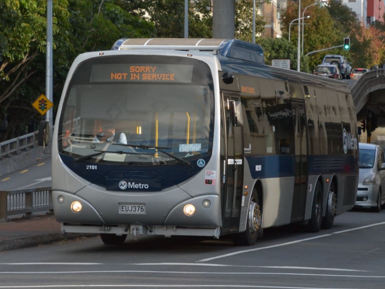 Autobus grigio sul viale|©Ian Lynas
