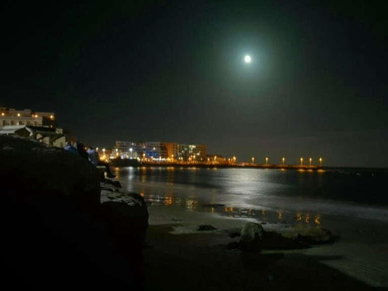 El Medano, plage, nuit, lune|©Mabi photography