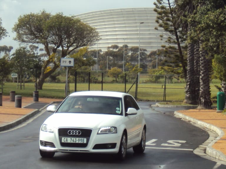 white car on the road|©Upper Uhs
