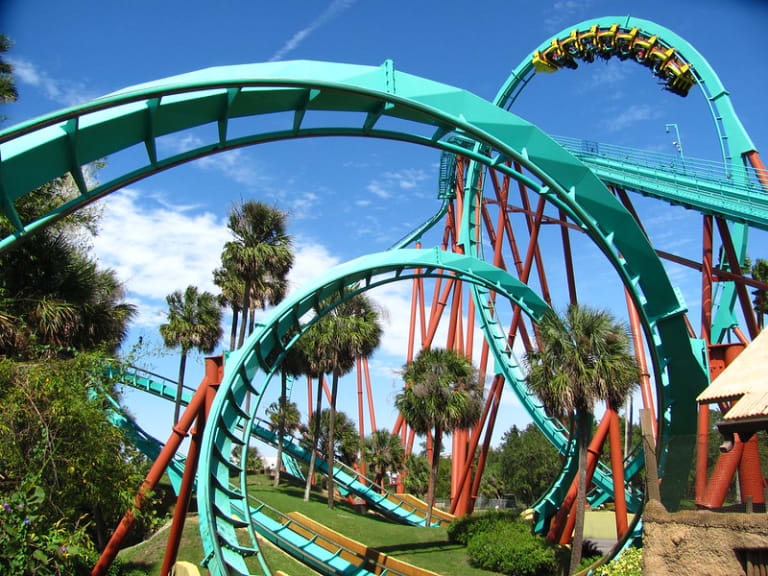Busch Gardens'ta roller coaster| ©Jeremy Thompsom