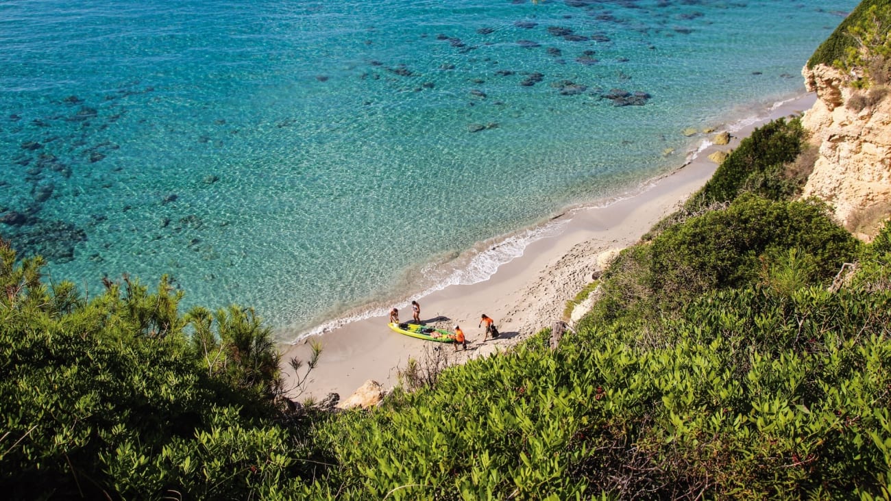 Kajakkaktiviteter på Menorca