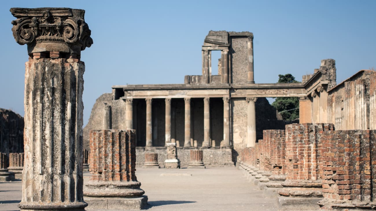 Besøke Pompeii med barn