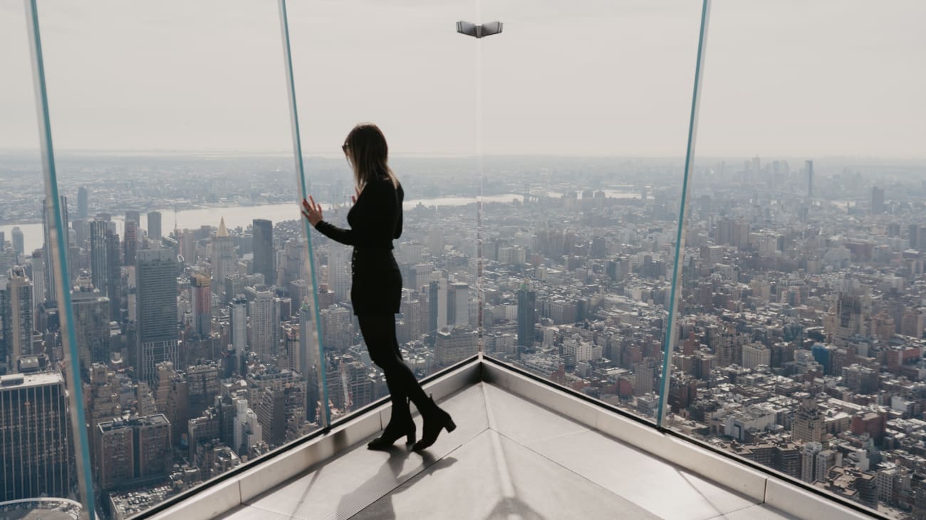 Vues de l'observatoire The Edge New York