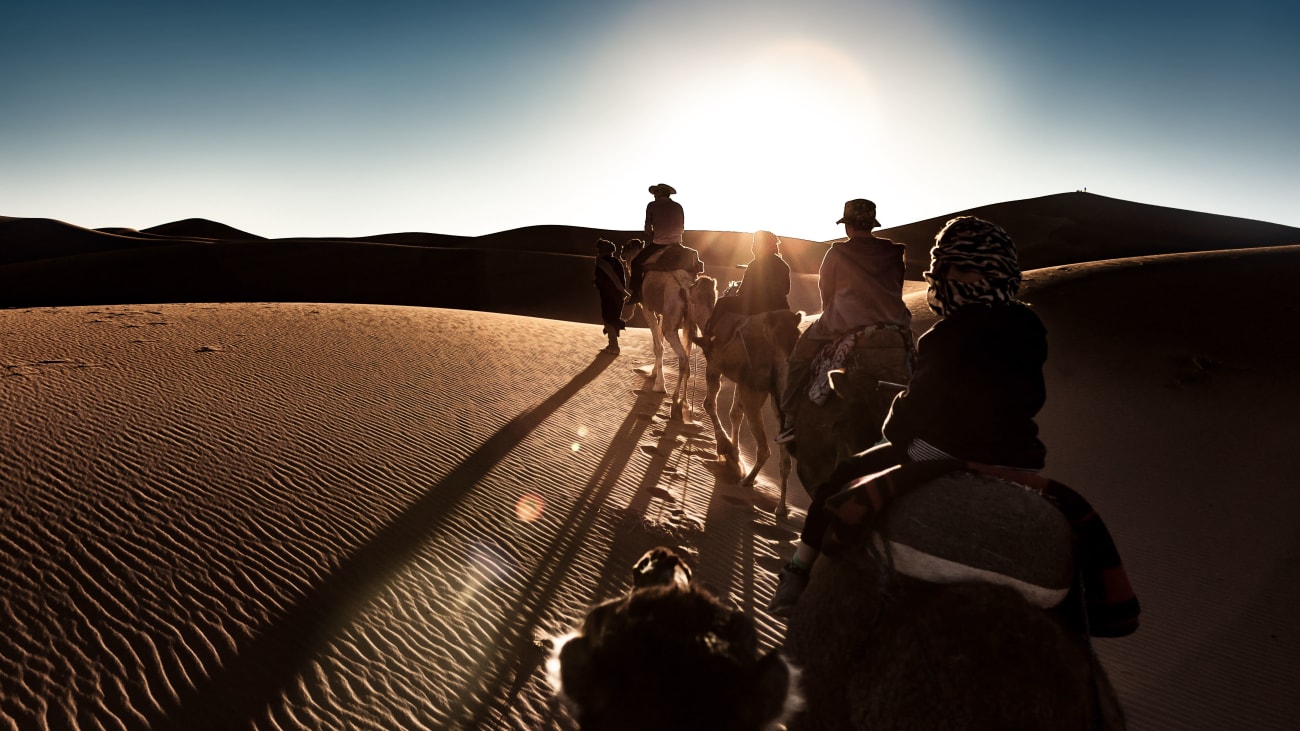 El desierto de Marrakech en un día