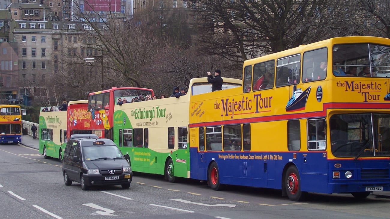 Ônibus da Linha Turismo em Edimburgo