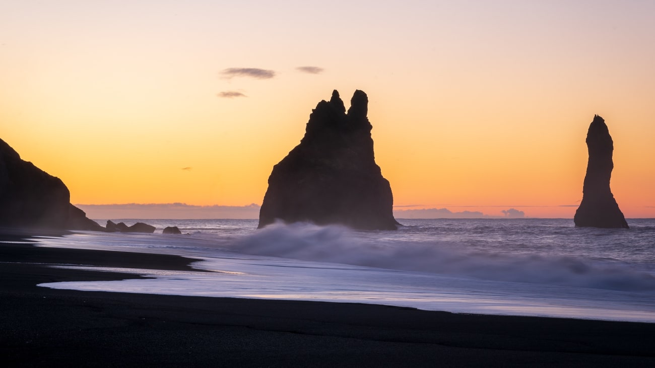 Besök Reynisfjara svart sandstrand från Reykjavik